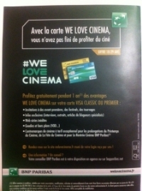 BNP dépliant we love cinema